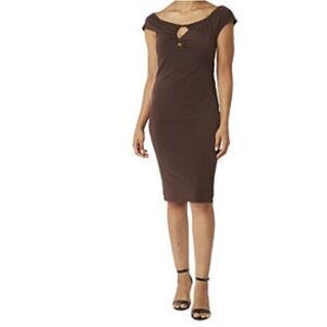 Bold Elements sleeveless midi A-line women dress size XL Brown NWT